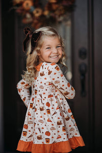 Pumpkin Spice Long Sleeve Peplum Set
