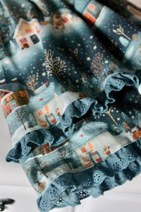 Snowy Village Peplum Set Long Sleeve