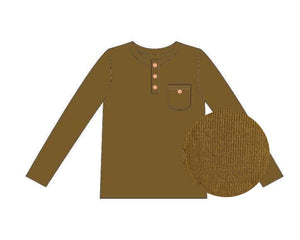Mustard Ribbed Henley