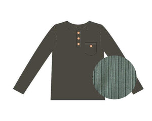 Sage Ribbed Henley