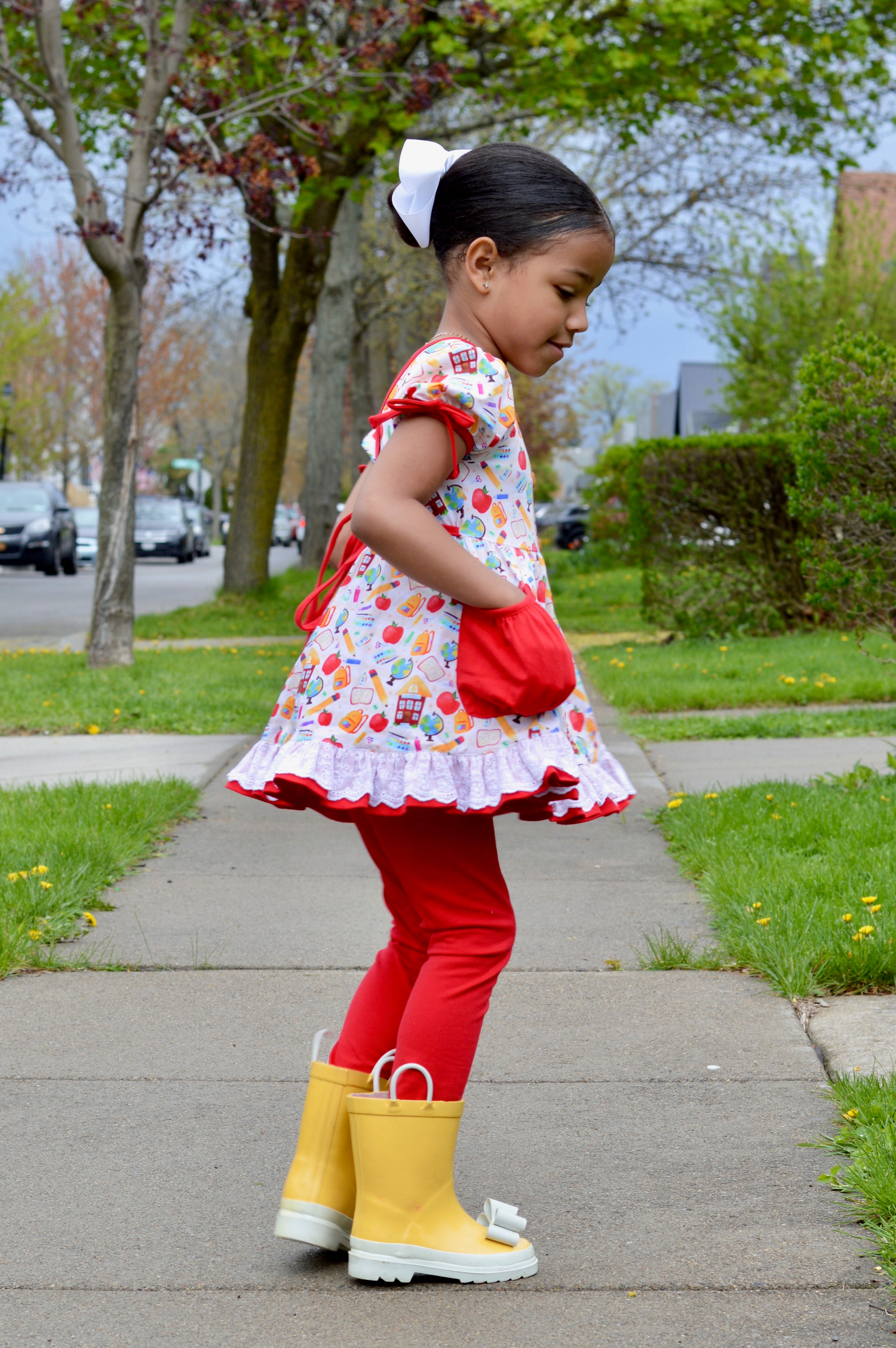 A is for Apple Peplum Set