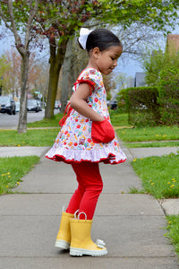 A is for Apple Peplum Set