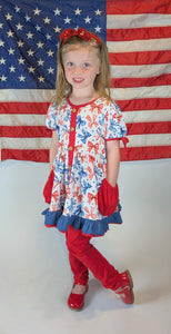 All American Three Piece Peplum Set