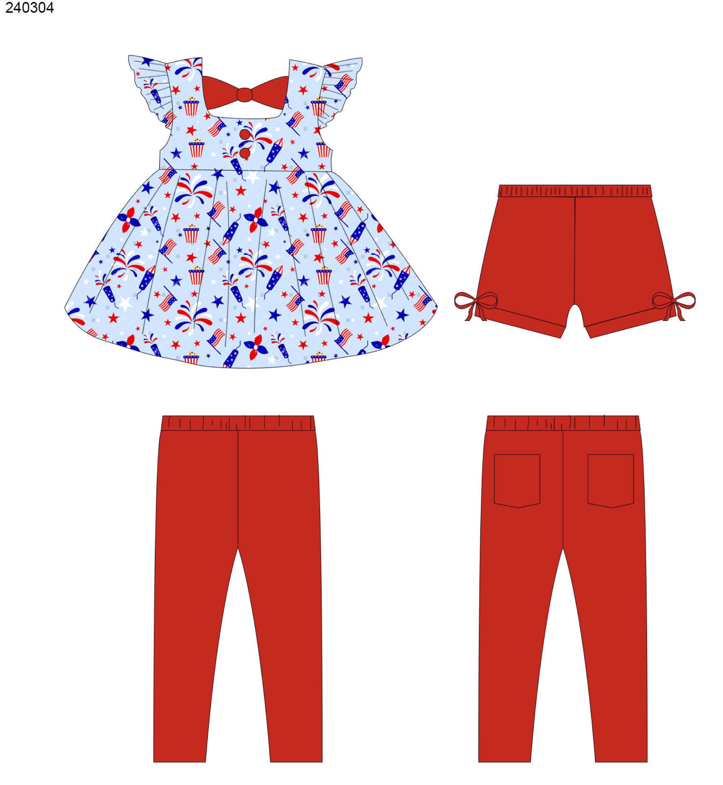 Star Spangled Banner Peplum Set