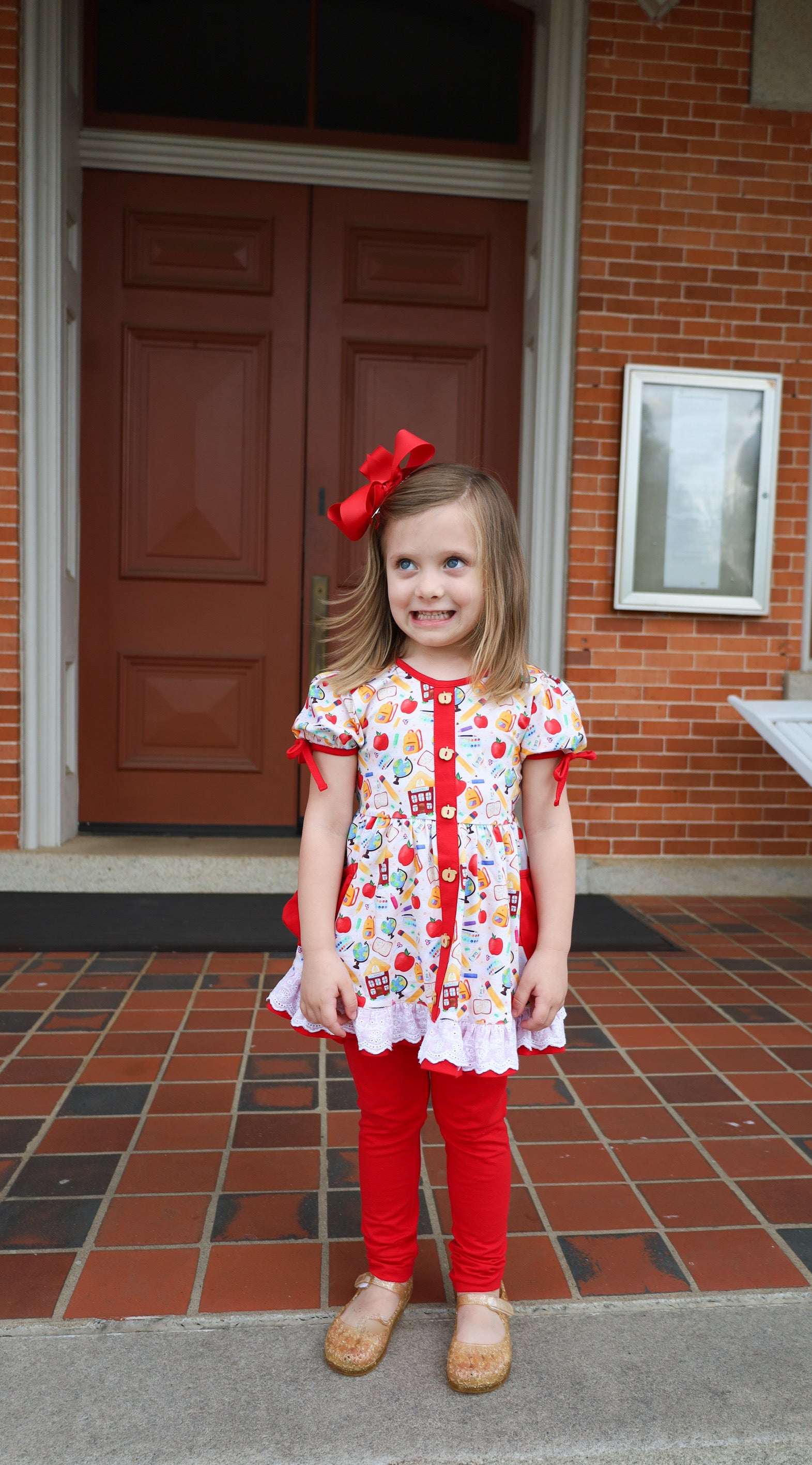 A is for Apple Peplum Set