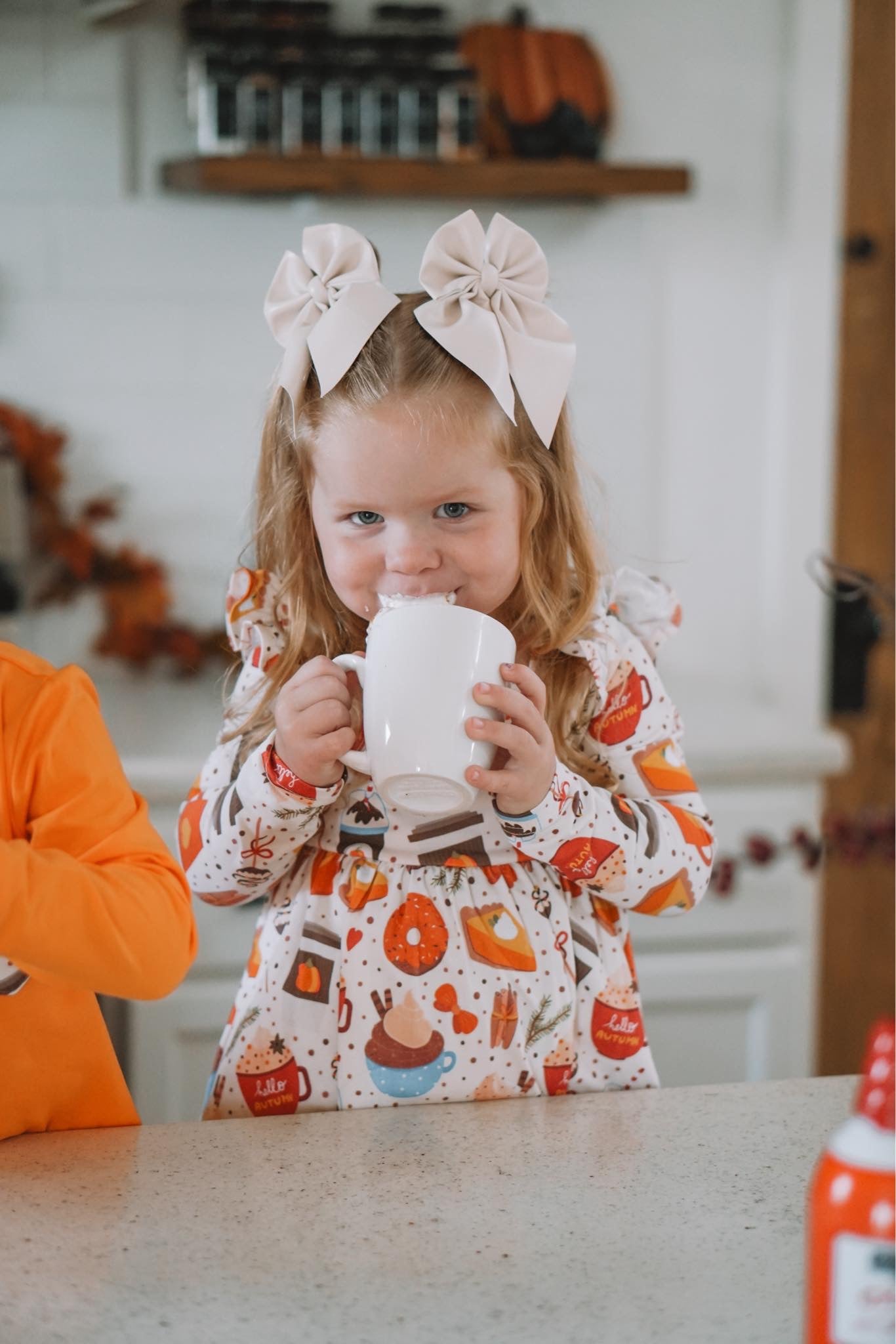 Pumpkin Spice Peplum Long Sleeve
