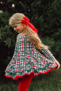 Plaid Peplum Set