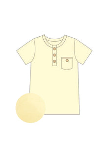 Pale Yellow Ribbed Tee