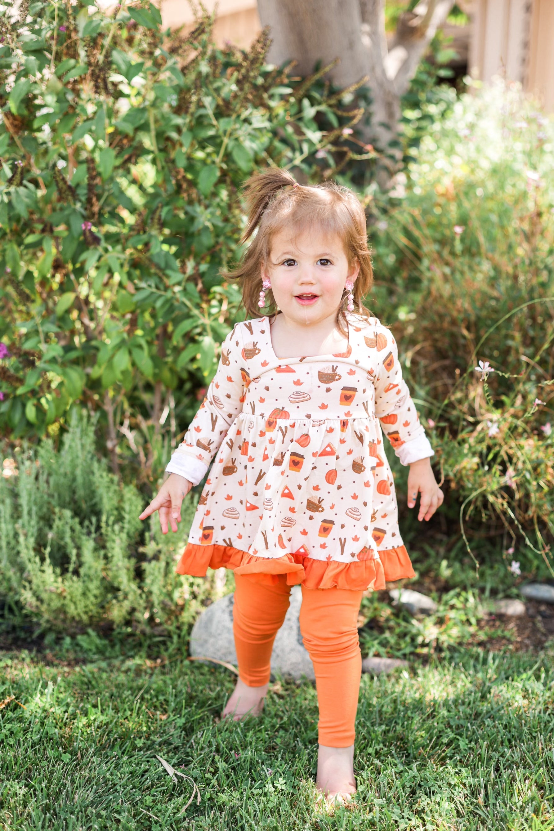 Pumpkin Spice Long Sleeve Peplum Set