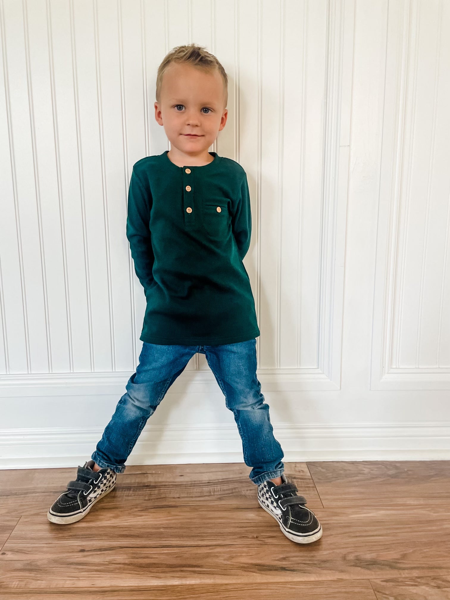 Forest Green Ribbed Tee