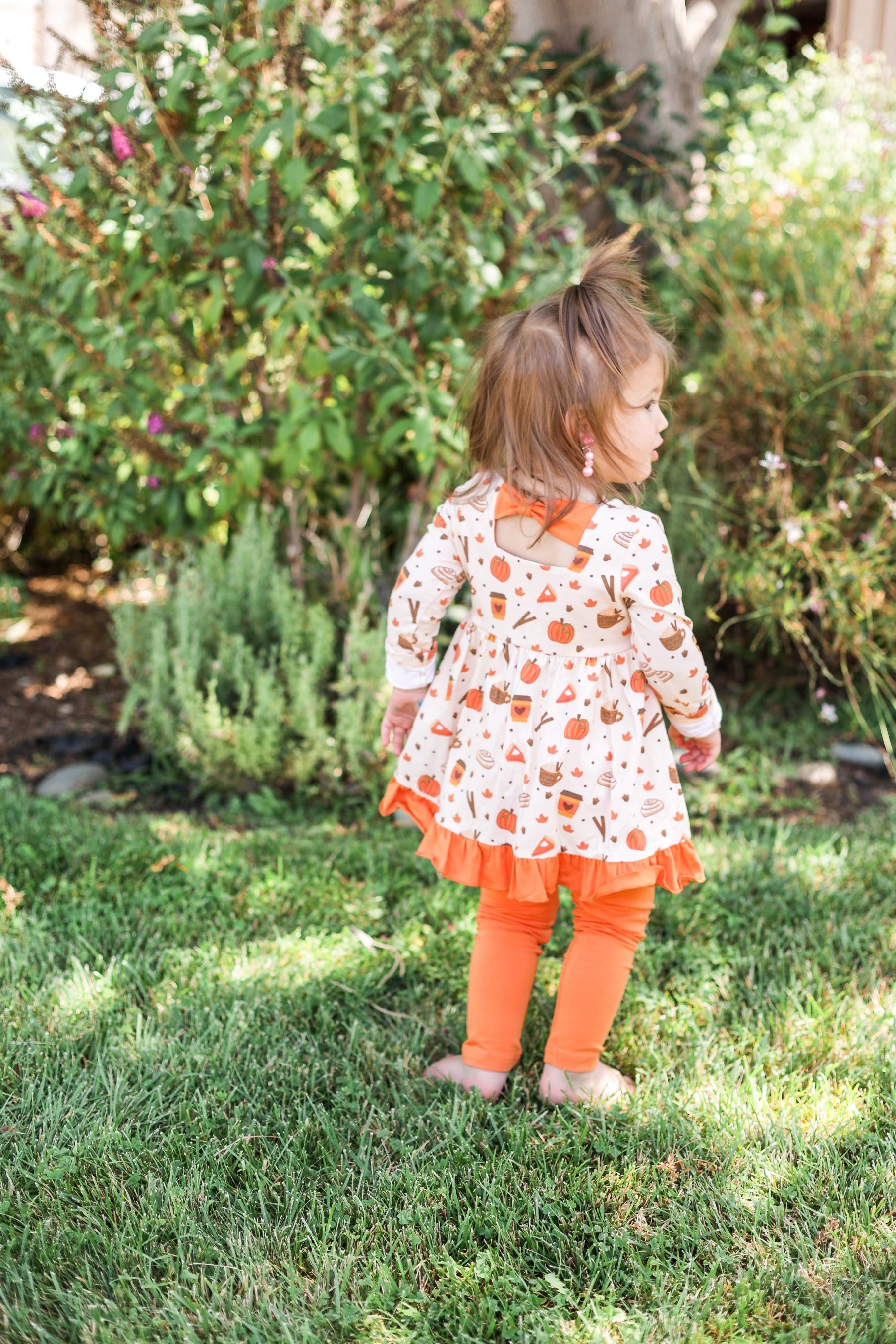 Pumpkin Spice Long Sleeve Peplum Set