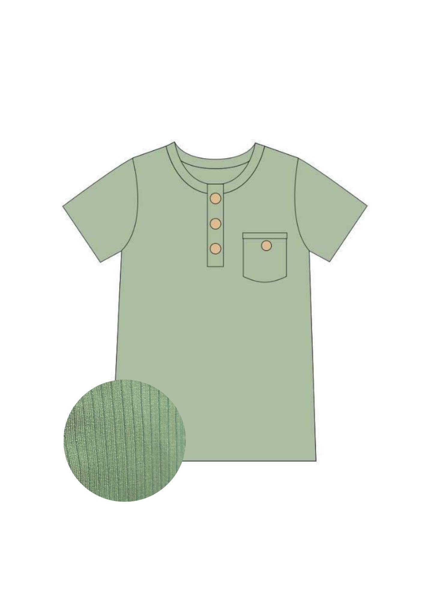 Vibrant Mint Ribbed Tee