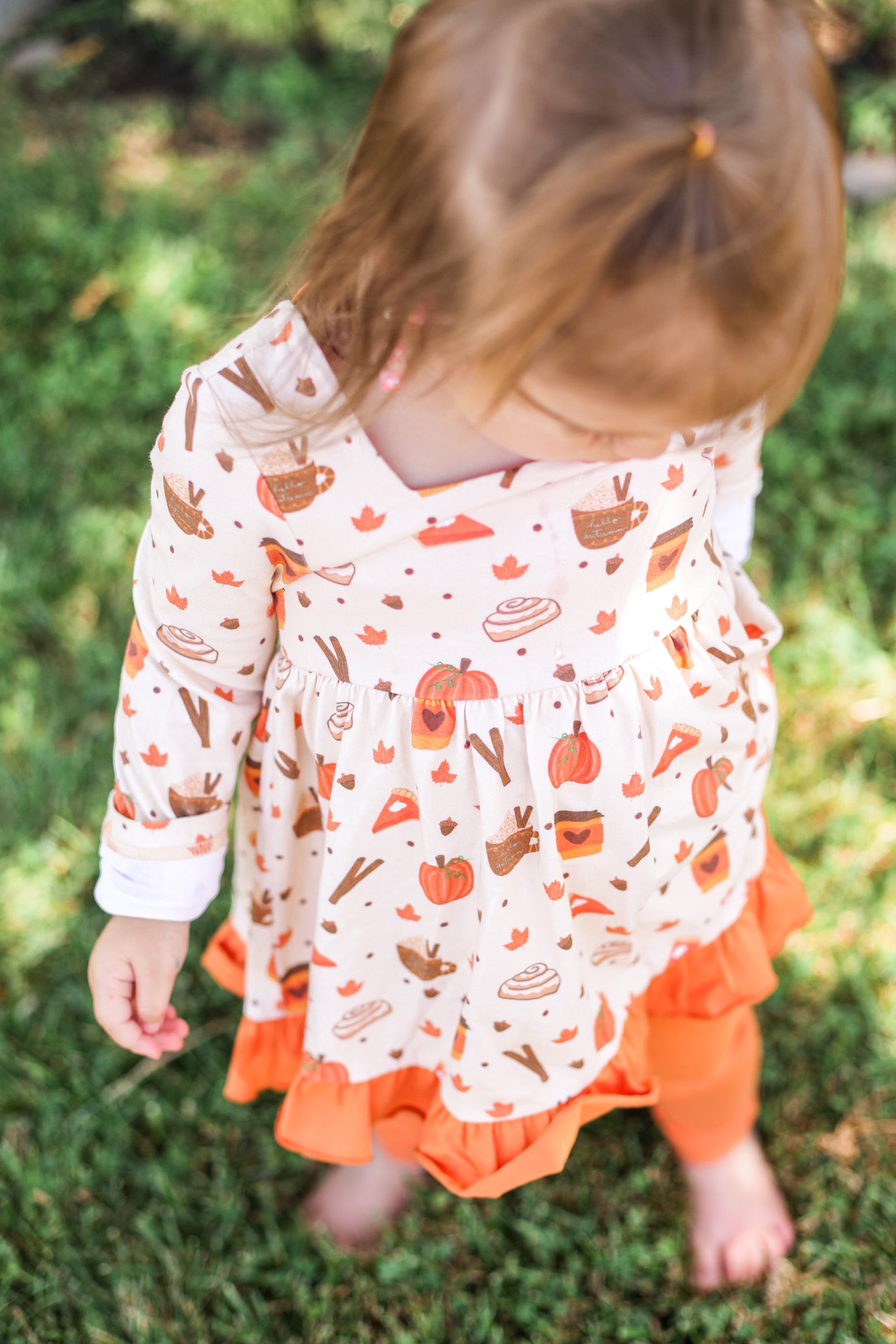 Pumpkin Spice Long Sleeve Peplum Set